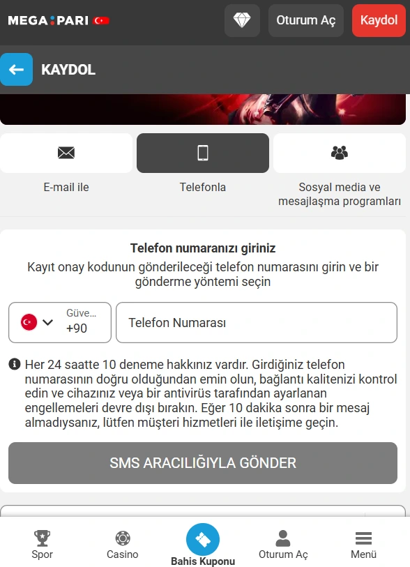 Megapari Uygulaması